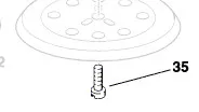 vis plateau de ponçage Bosch PEX 125 AE / PEX 11 AE / PEX 115 A